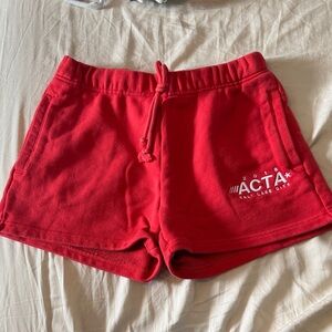 ACTA Women's Red Sweat Shorts